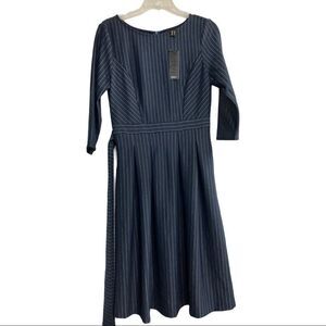 VF SHOW, Blue striped Prairie Dress, Size Medium